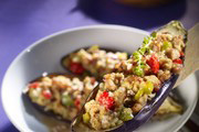 Recette de Aubergines farcies au veau   