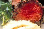 Recette de Boeuf roti en croûte de poivres   